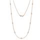 1 - Adia (9 Stn/2.7mm) White Sapphire on Cable Necklace 