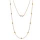 1 - Adia (9 Stn/2.7mm) Yellow Diamond on Cable Necklace 