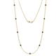 Adia (9 Stn/3mm) Blue Sapphire on Cable Necklace 