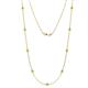Adia (9 Stn/3mm) Peridot on Cable Necklace 