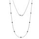 Adia (9 Stn/3mm) Black Diamond on Cable Necklace 