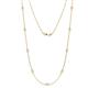 Adia (9 Stn/3mm) White Sapphire on Cable Necklace 