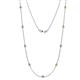 1 - Adia (9 Stn/3mm) Yellow Diamond on Cable Necklace 