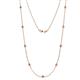 1 - Adia (9 Stn/3mm) Pink Tourmaline on Cable Necklace 