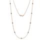 1 - Adia (9 Stn/3mm) Blue Topaz on Cable Necklace 