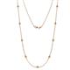 1 - Adia (9 Stn/3mm) Citrine on Cable Necklace 
