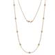 1 - Adia (9 Stn/3mm) Peridot on Cable Necklace 