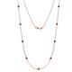 1 - Adia (9 Stn/3mm) Red Garnet on Cable Necklace 