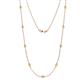 1 - Adia (9 Stn/3mm) Yellow Sapphire on Cable Necklace 