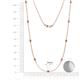 2 - Adia (9 Stn/3mm) Pink Tourmaline on Cable Necklace 