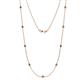 1 - Adia (9 Stn/3mm) Smoky Quartz on Cable Necklace 