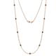 1 - Adia (9 Stn/3mm) Lab Created Alexandrite on Cable Necklace 