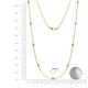 2 - Adia (9 Stn/3mm) Forever Brilliant Moissanite on Cable Necklace 