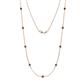 1 - Adia (9 Stn/3.4mm) Blue Sapphire on Cable Necklace 