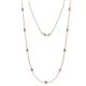1 - Adia (9 Stn/3.4mm) Pink Sapphire on Cable Necklace 