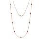 1 - Adia (9 Stn/3.4mm) Ruby on Cable Necklace 