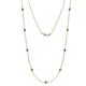 1 - Adia (9 Stn/3.4mm) Green Garnet on Cable Necklace 