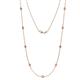 1 - Adia (9 Stn/3.4mm) Pink Tourmaline on Cable Necklace 