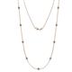 1 - Adia (9 Stn/3.4mm) Blue Topaz on Cable Necklace 