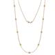 1 - Adia (9 Stn/3.4mm) Peridot on Cable Necklace 