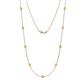 1 - Adia (9 Stn/3.4mm) Yellow Sapphire on Cable Necklace 
