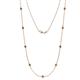 1 - Adia (9 Stn/3.4mm) Smoky Quartz on Cable Necklace 