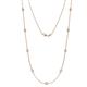 1 - Adia (9 Stn/3.4mm) White Sapphire on Cable Necklace 