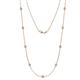 1 - Adia (9 Stn/3.4mm) Lab Grown Diamond on Cable Necklace 