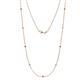 1 - Adia (9 Stn/2mm) Iolite and Diamond on Cable Necklace 