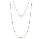 1 - Adia (9 Stn/2mm) Black and White Diamond on Cable Necklace 