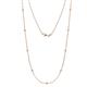 1 - Adia (9 Stn/2mm) Yellow Sapphire and Diamond on Cable Necklace 