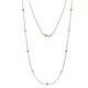 1 - Adia (9 Stn/2mm) Blue and White Diamond on Cable Necklace 