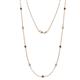 1 - Adia (9 Stn/2.3mm) Blue Sapphire and Diamond on Cable Necklace 