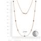 2 - Adia (9 Stn/2.3mm) Smoky Quartz and Diamond on Cable Necklace 