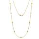 Adia (9 Stn/3mm) Peridot and Diamond on Cable Necklace 
