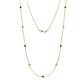 Adia (9 Stn/3mm) Black and White Diamond on Cable Necklace 