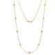 1 - Adia (9 Stn/3mm) Yellow and White Diamond on Cable Necklace 