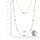 2 - Adia (9 Stn/3mm) Yellow and White Diamond on Cable Necklace 