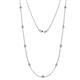 1 - Adia (9 Stn/3mm) Citrine and Diamond on Cable Necklace 