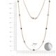 2 - Adia (9 Stn/3mm) Diamond and Lab Created Alexandrite on Cable Necklace 
