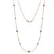 1 - Adia (9 Stn/2.7mm) Blue Sapphire and Diamond on Cable Necklace 