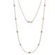 1 - Adia (9 Stn/2.7mm) Pink Tourmaline and Diamond on Cable Necklace 