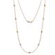 1 - Adia (9 Stn/2.7mm) Citrine and Diamond on Cable Necklace 