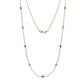 1 - Adia (9 Stn/2.7mm) Iolite and Diamond on Cable Necklace 