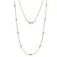 1 - Adia (9 Stn/2.7mm) Yellow Sapphire and Diamond on Cable Necklace 