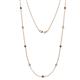 1 - Adia (9 Stn/2.7mm) Blue and White Diamond on Cable Necklace 