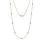 1 - Adia (9 Stn/2.7mm) Yellow and White Diamond on Cable Necklace 