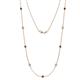 1 - Adia (9 Stn/3.4mm) Blue Sapphire and Diamond on Cable Necklace 