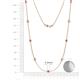 2 - Adia (9 Stn/3.4mm) Pink Sapphire and Diamond on Cable Necklace 