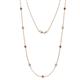 1 - Adia (9 Stn/3.4mm) Ruby and Diamond on Cable Necklace 